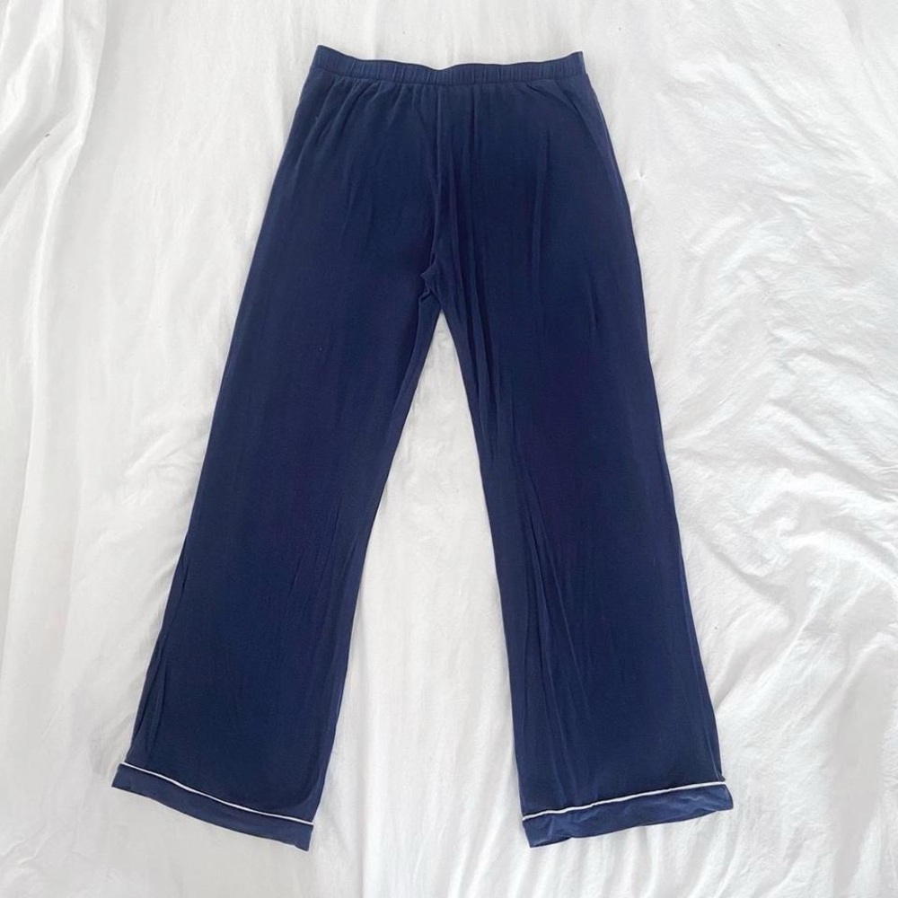Aerie Soft Navy Blue Pajama Pants L - Picture 2 of 3